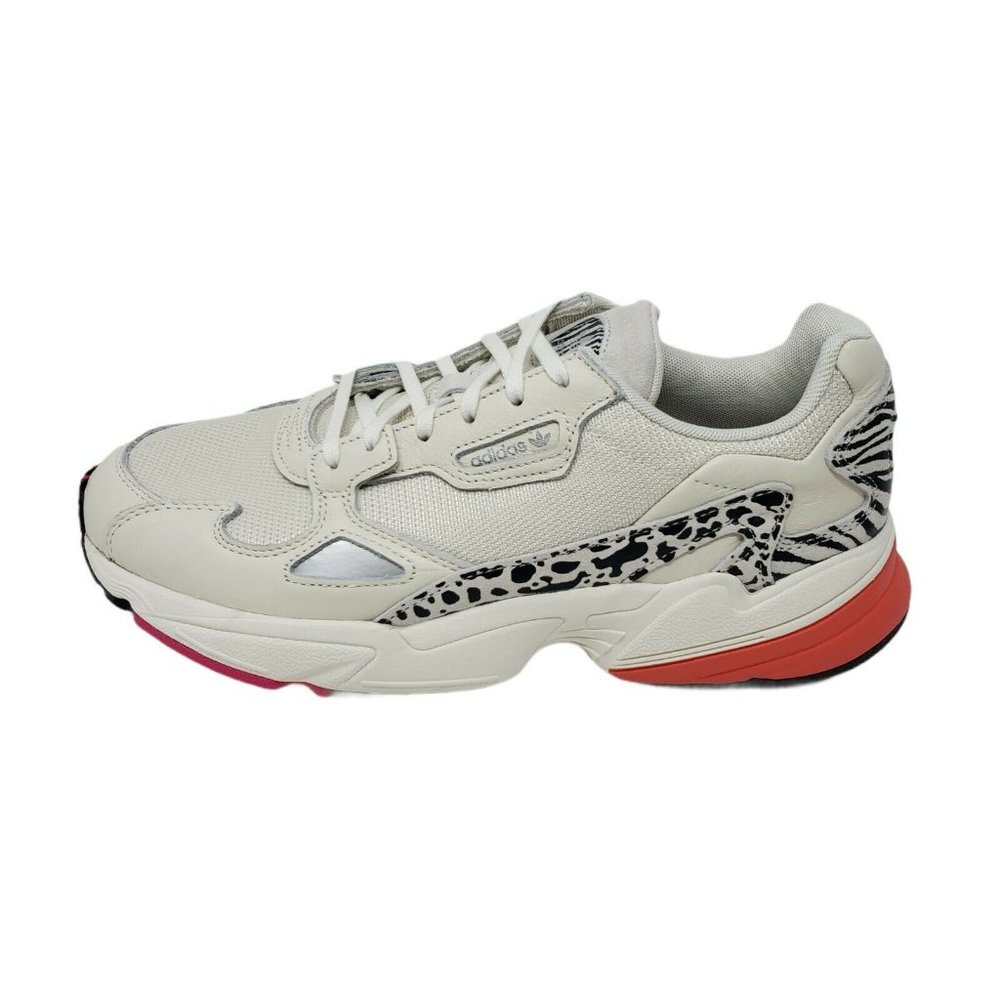 adidas Falcon Sneakers Off White Leopard Print Orange Womens Size 11 NEW - Picture 10 of 14
